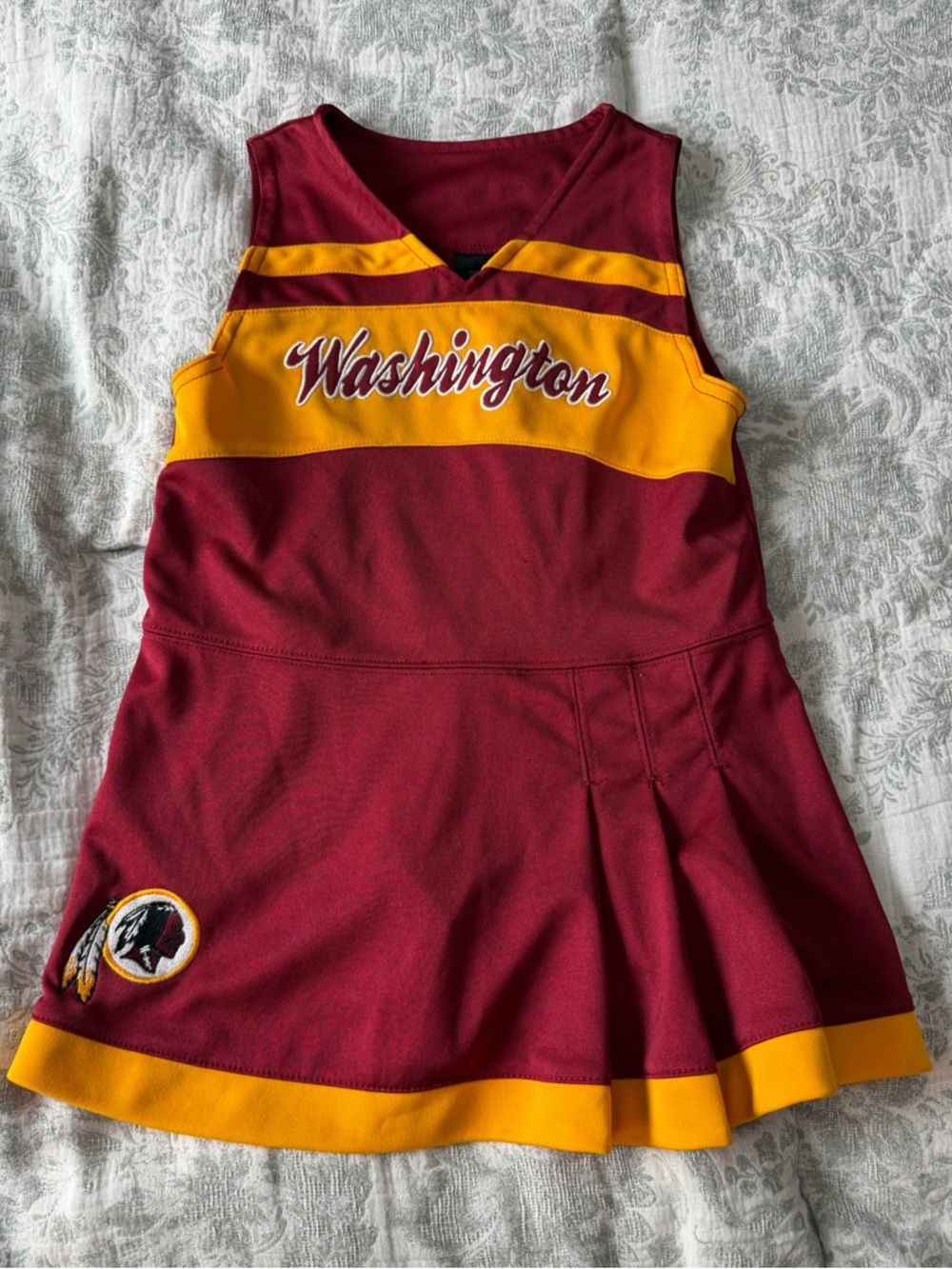 Washington Redskins Cheerleader Dress Medium Burgundy Gold NFL Outfit